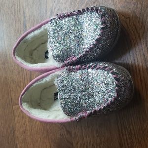 Girls Lands' End Glitter Slippers